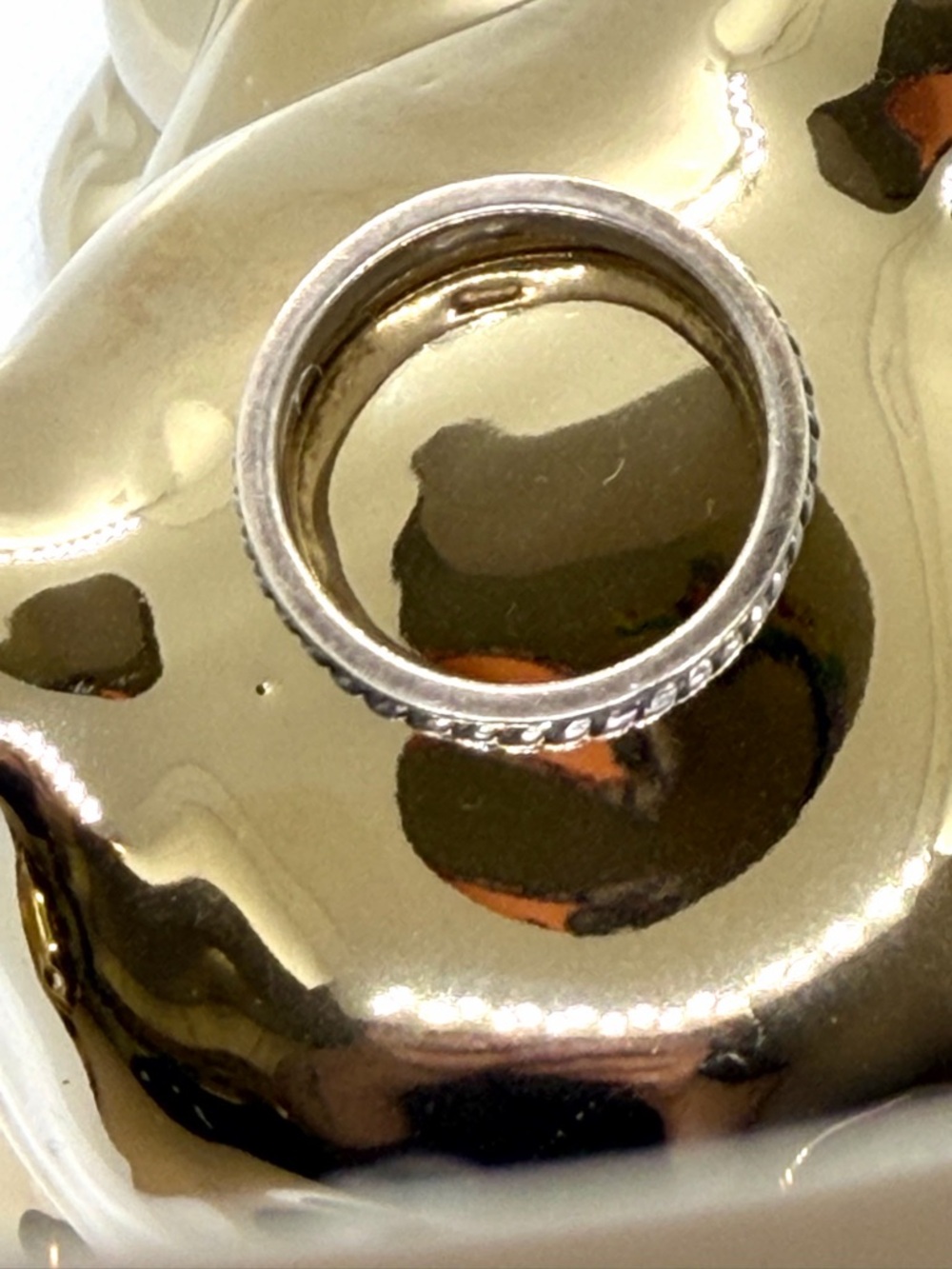 Handmade .925 Sterling Silver Rope Band/Stackable Ring - Picture 5 of 6